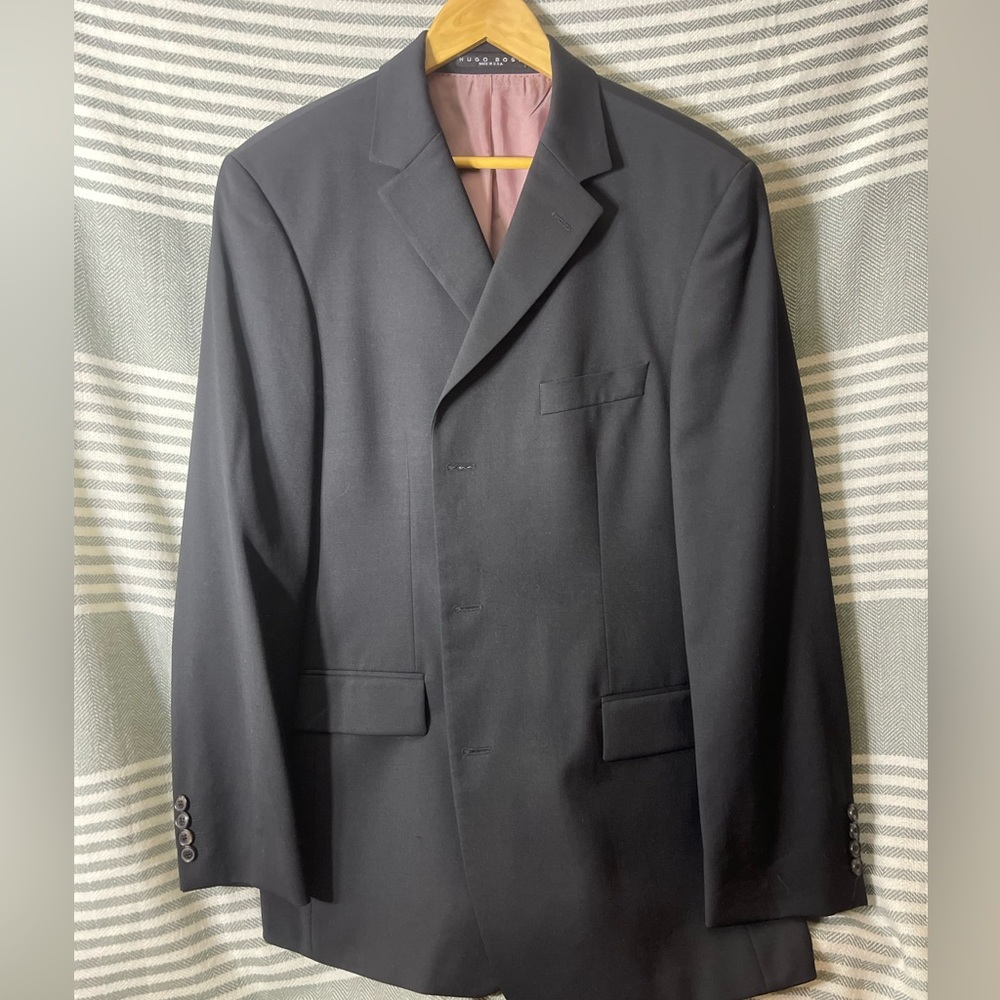 Hugo‎ Boss Men’s Black 3 Button “Scorsese Movie” Jacket Size 42R
